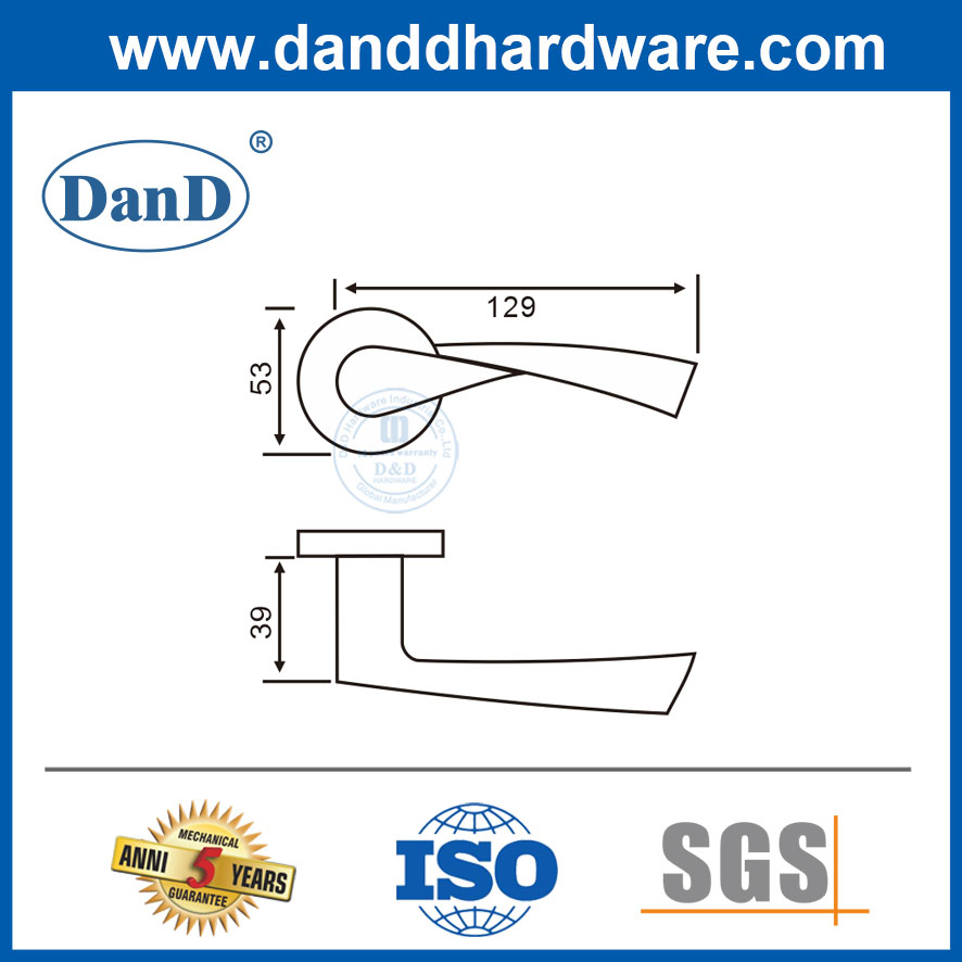 현대 문 손잡이 아파트 -DDTH037에 대한 유로 내부 문 손잡이 스테인레스 스틸