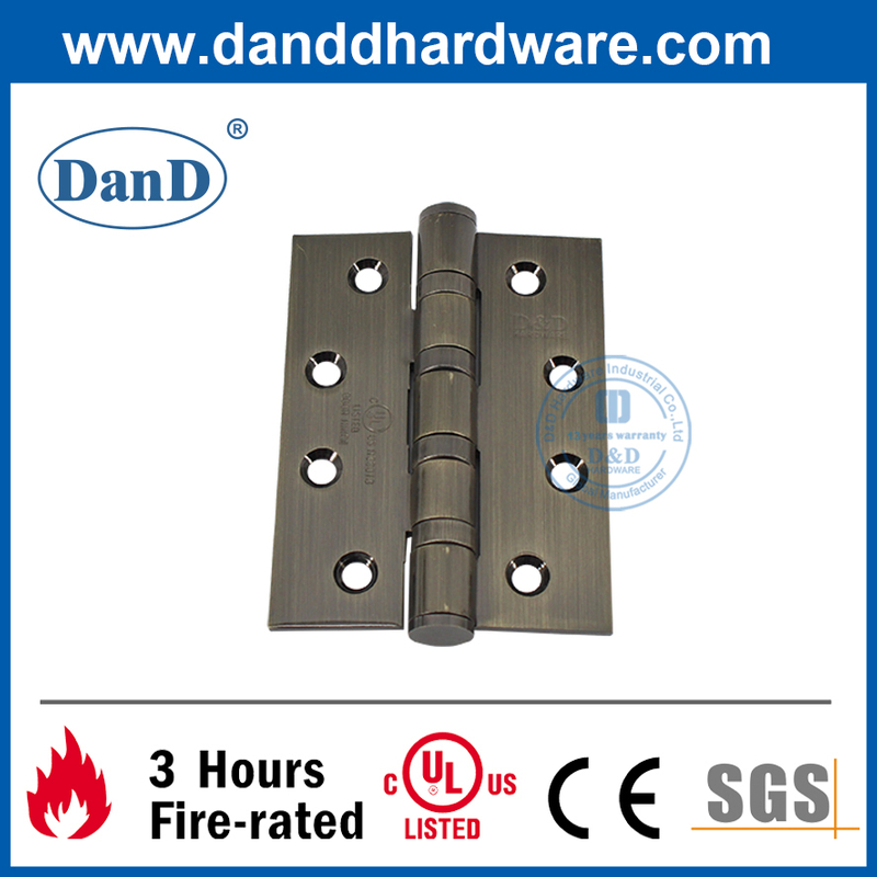 UL-DDSS003-FR-4X3X3.0을 갖춘 4개의 볼 베어링 AB 마감 SS316 방화문 경첩