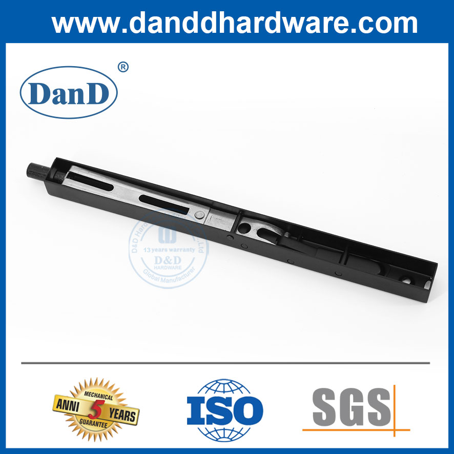 목재 Door-DDDB008용 검정색 스테인레스 스틸 사각 코너 플러시 볼트 잠금 장치