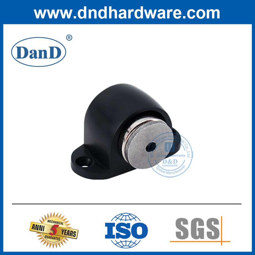 보안 아연 합금 검정색 바닥 마운트 Magentic Commercial Door Stops-DDDS031용 도어 스토퍼