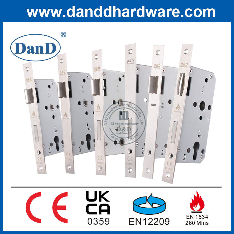 전문 스테인레스 스틸 화재 정격 안전 Deadbolt 장붓 구멍 내부 도어 Lock-DDML013R-6072