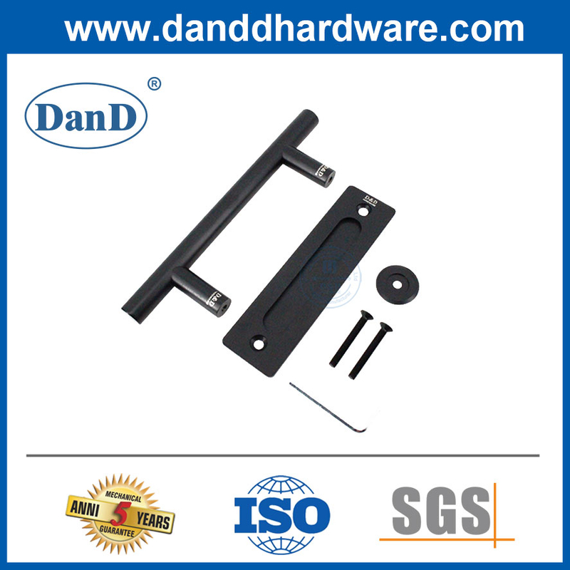 야외 헛간 문 핸들 매트 블랙 스테인레스 스틸 헛간 문 하드웨어 Handles-DDBD102