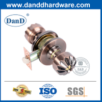 중국 공장 아연 합금 골동품 구리 문 손잡이 Lock-DDLK051
