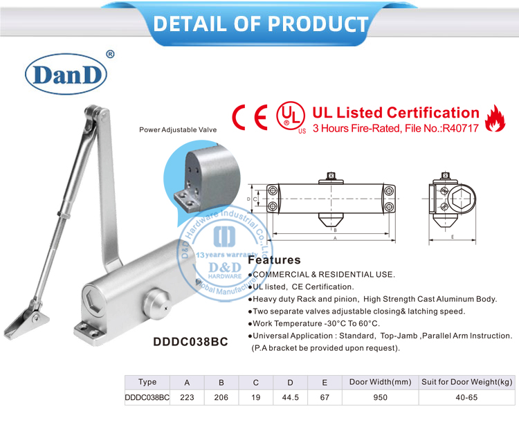 백체크 도어 클로저