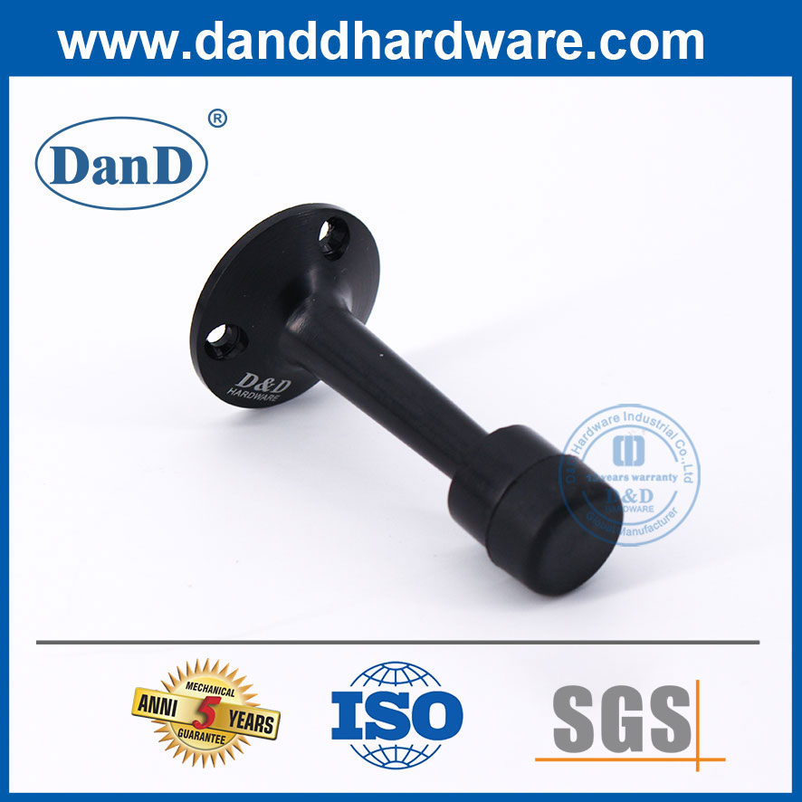침실 벽-DDDS019에 독특한 도어 스토퍼 아연 합금 매트 블랙 도어 스톱