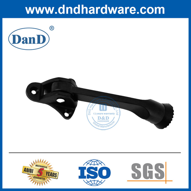 야외 도어 스톱 아연 합금 매트 블랙 도어 장착 Stopper-DDDS022