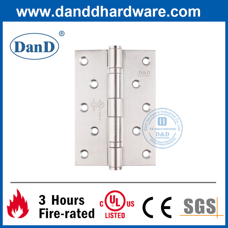 UL 등록 SUS201 정사각형 코너 완전 장붓 구멍 방화문 Hinge-DDSS005-FR-5x3.5x3.0