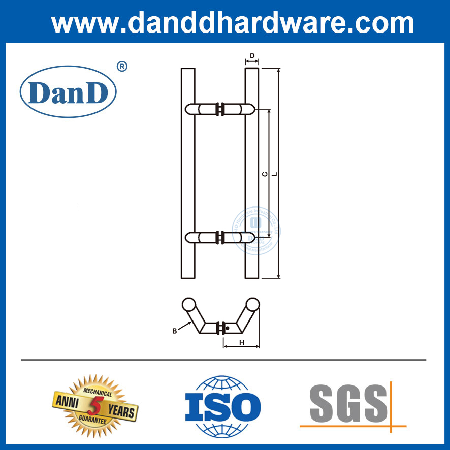 유리 도어 당김 하드웨어 스테인레스 스틸 긴 전면 도어 당김 핸들 -DDPH038