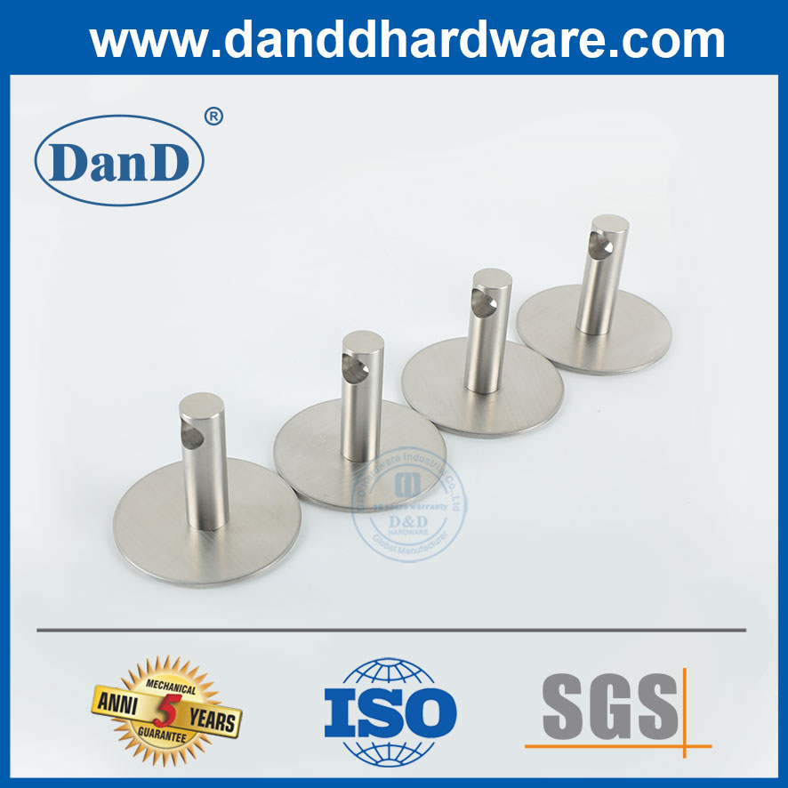 라운드 실버 자체 접착 레버 후크 욕실 도어 타월 Hooks-DDTC004