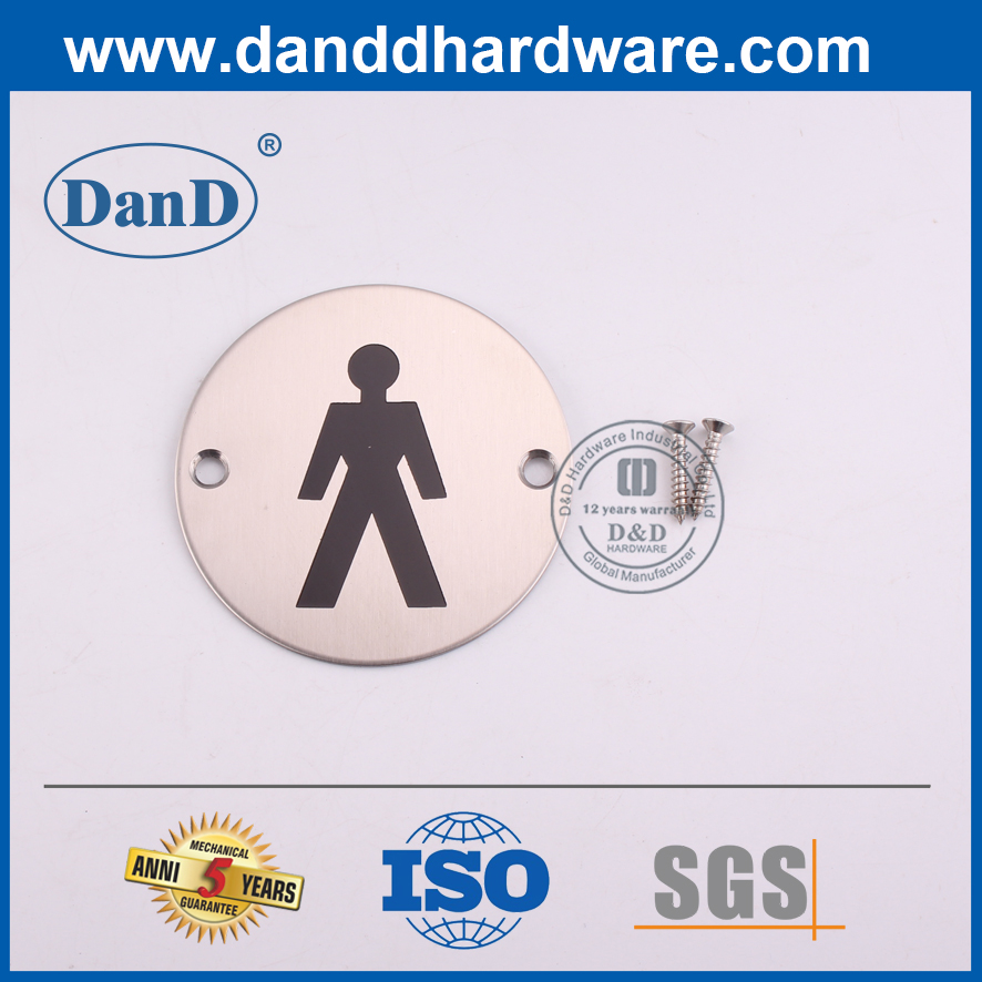 Hotel-DDSP001에 대한 뜨거운 판매 스테인레스 스틸 남성 화장실 표시 플레이트