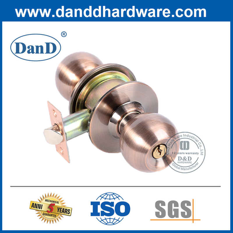 최고의 아연 합금 골동품 구리 외부 도어 손잡이 Lock-DDLK055