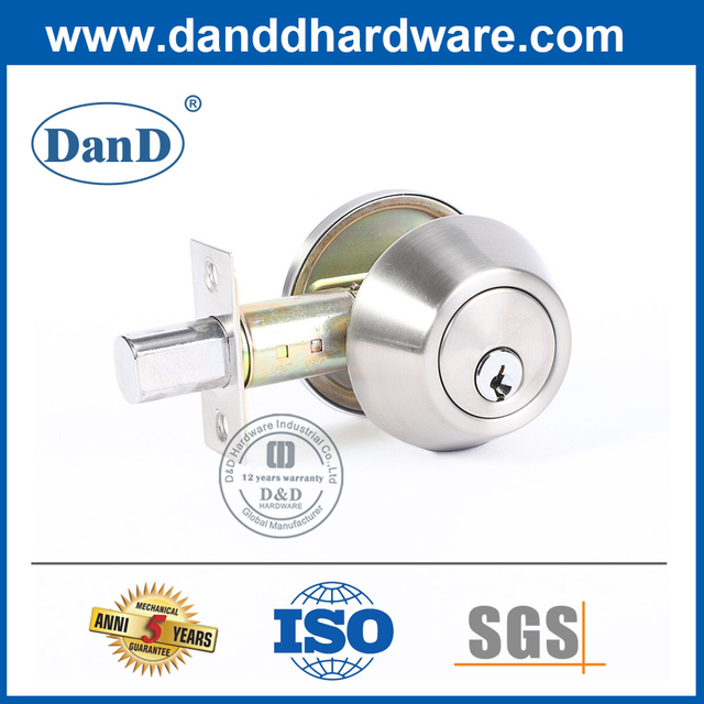 아연 합금 새틴 라운드 엄지 회전 Deadbolt Lockset-DDLK024