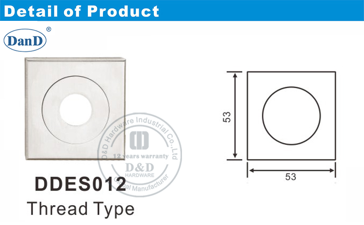 Rosette Escutcheon-D 및 D 하드웨어
