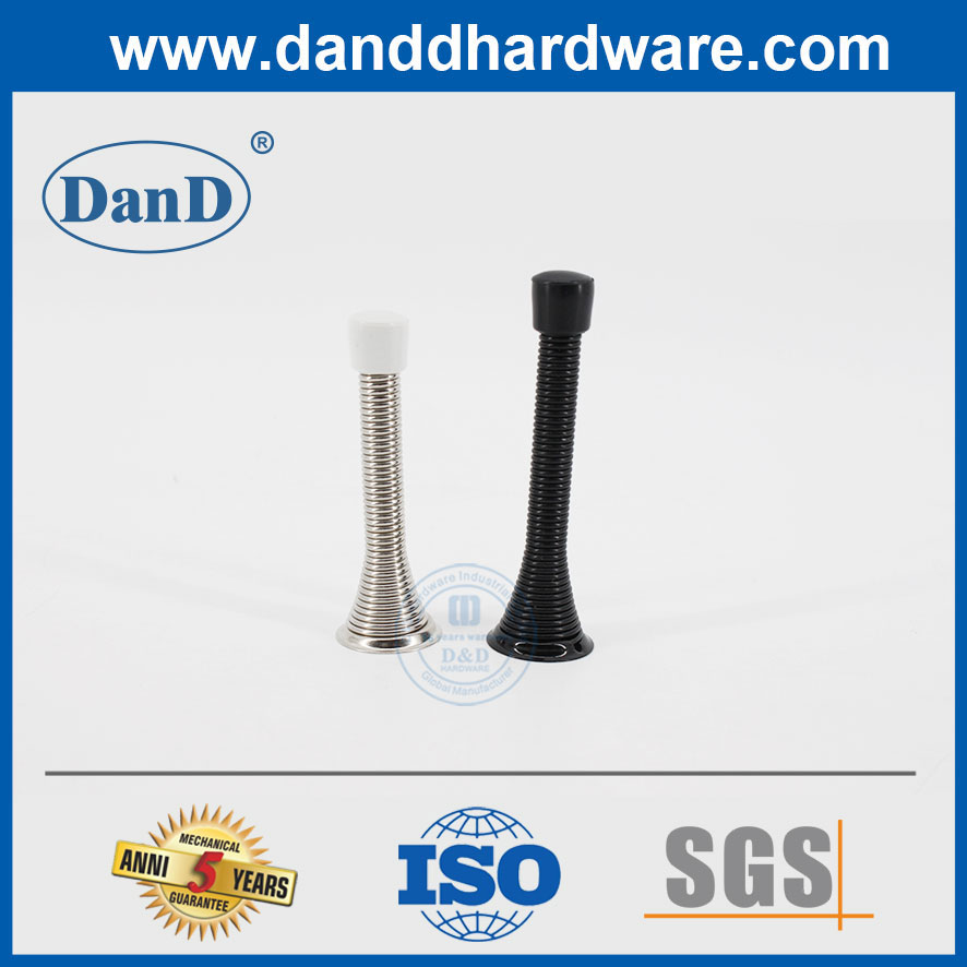 호텔 도어 스톱 아연 합금 스테인레스 스틸 스프링 도어 스톱퍼 벽 Protector-DDDS054