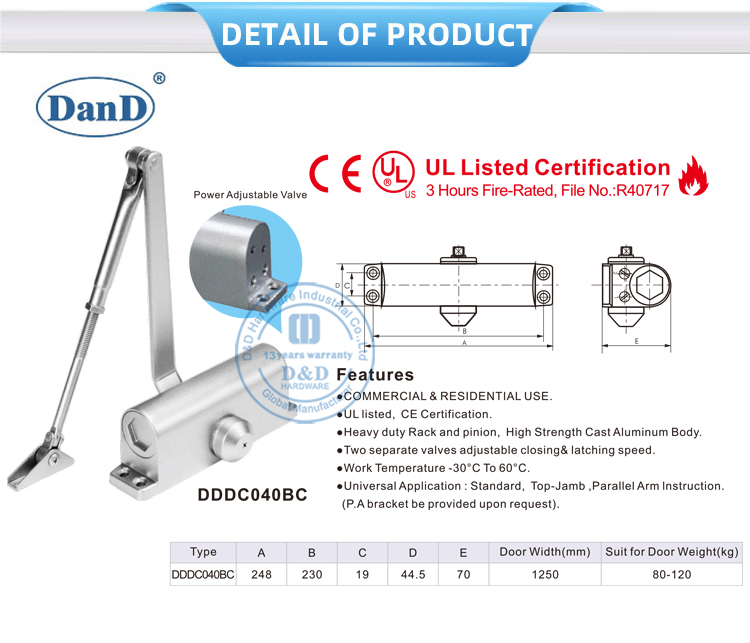 스프링 장착형 도어 클로저