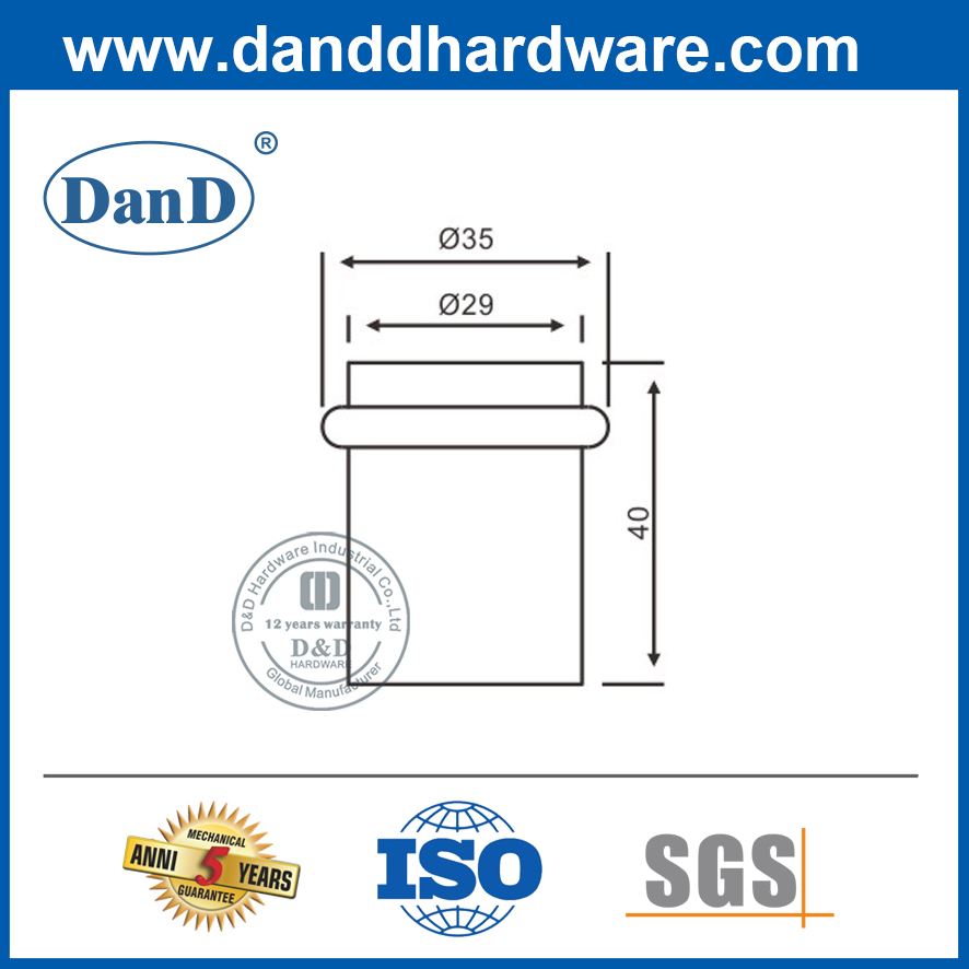 아파트 나무 Door-DDDS011용 스테인레스 스틸 고무 도어 스토퍼