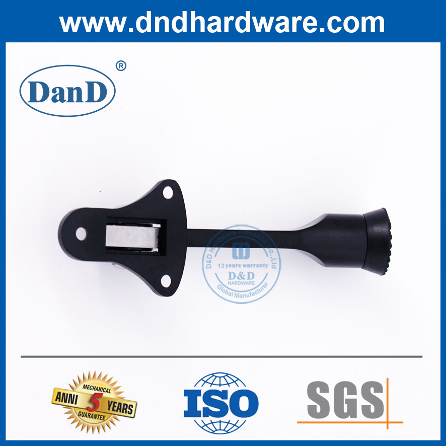 야외 도어 스톱 아연 합금 매트 블랙 도어 장착 Stopper-DDDS022