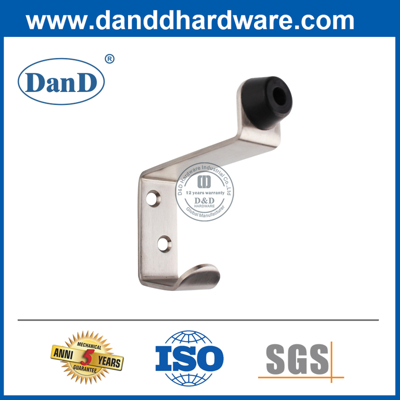 공중 화장실-DDDS024용 코트 후크가 있는 스테인레스 스틸 도어 스토퍼