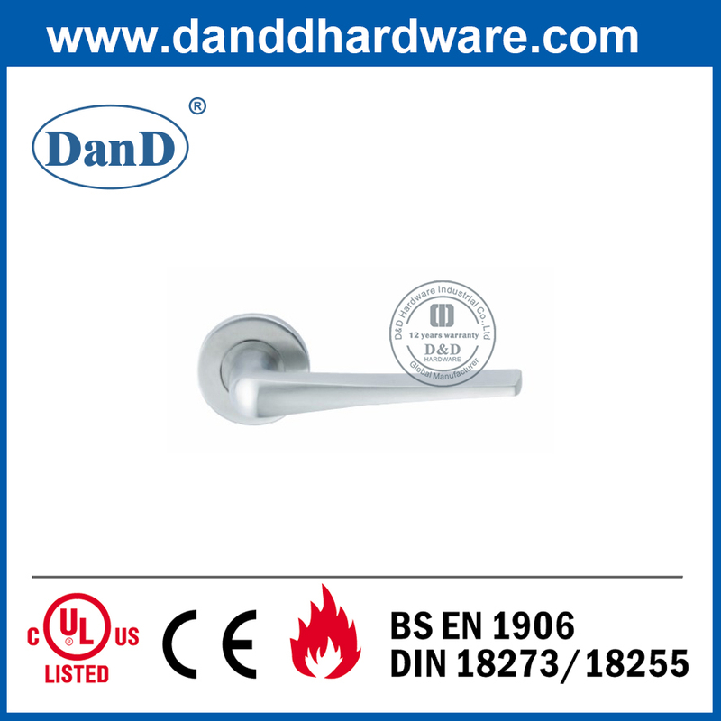 둥근 Rose-DDSH022의 현대 SS304 이중 전면 도어 레버 핸들