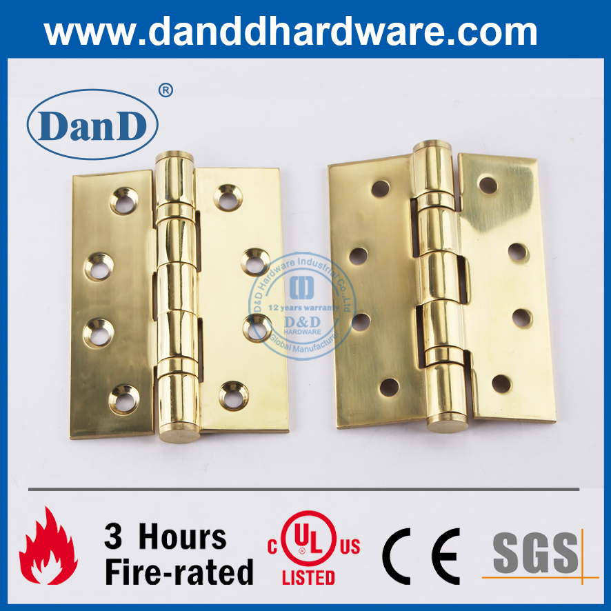 유럽 ​​스테인레스 스틸 201 광택 황동 외부 도어 Hinge-DDSS001-4X3X3