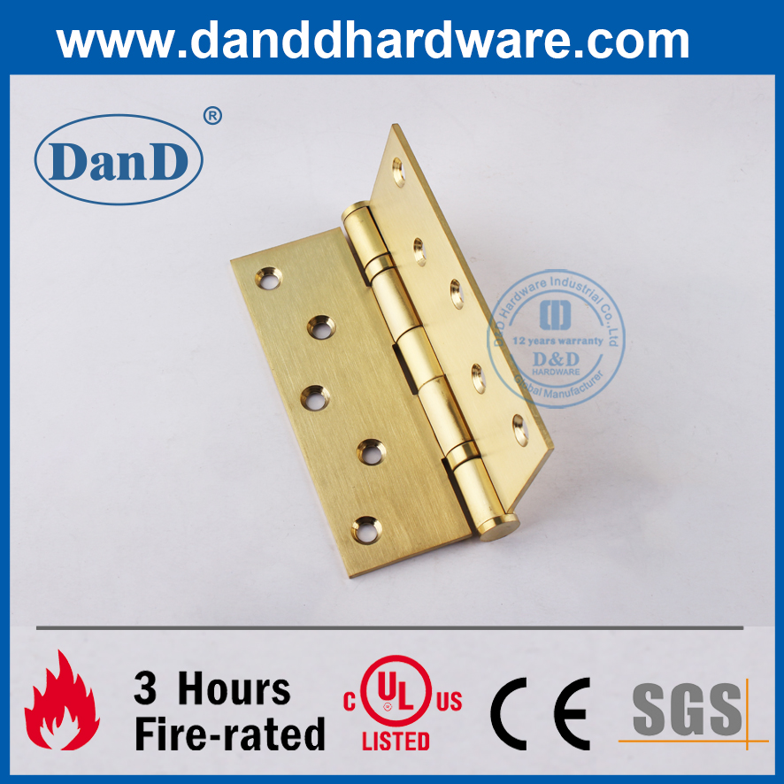 270도 스테인레스 스틸 201 골드 화재 등급 맞대기 피팅 도어 Hinge-DDSS011B-5X4X3