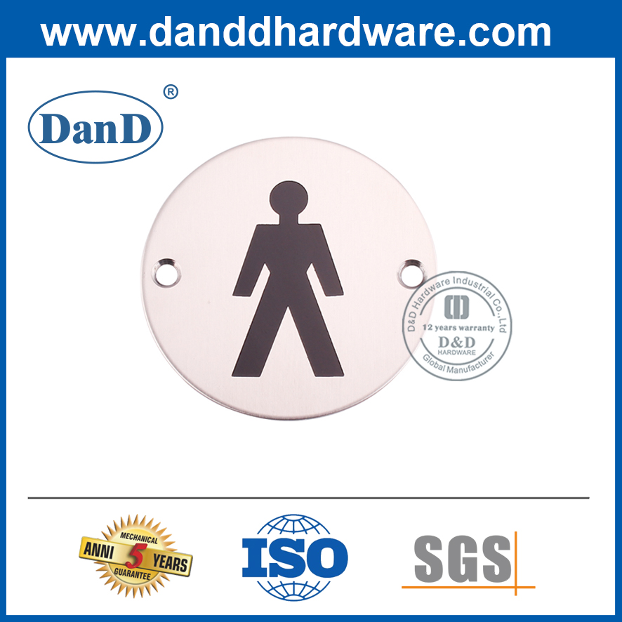 Hotel-DDSP001에 대한 뜨거운 판매 스테인레스 스틸 남성 화장실 표시 플레이트