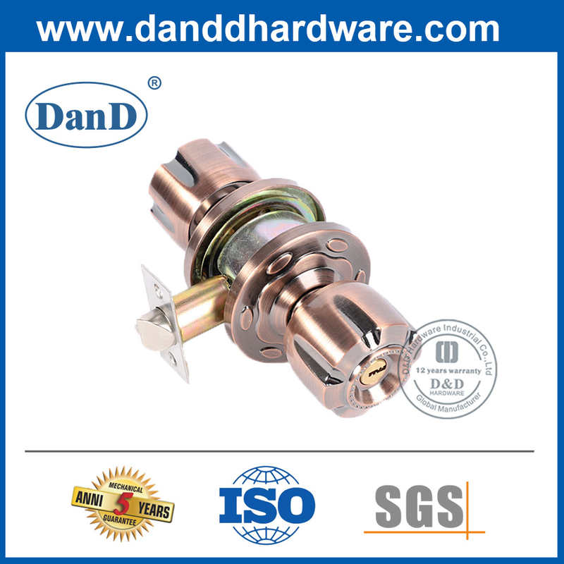 Lock-DDLK043가 있는 아연 합금 골동품 구리 침실 문 손잡이