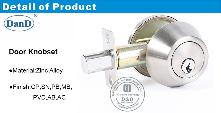 DeadBolt Lockset-DDLK024-D 및 D 하드웨어