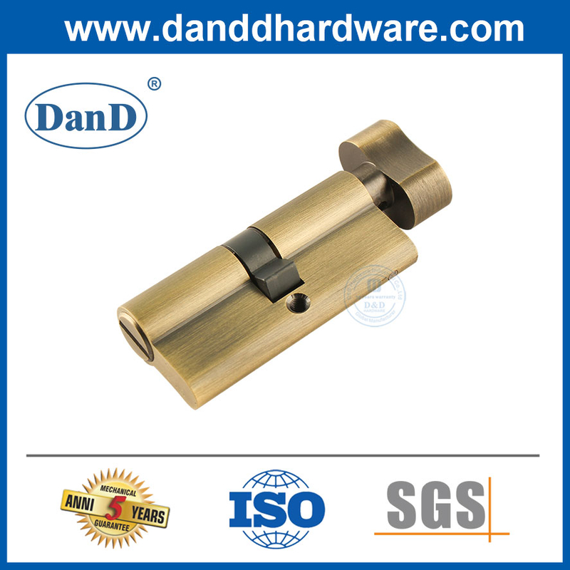 골동품 황동 화장실 욕실 도어 잠금 실린더 제조업체 -DDLC007-70mm-AB