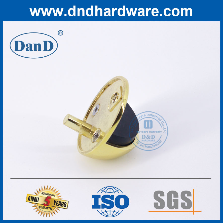 아연 합금 광택 황동 라운드 도어 스토퍼 유형 나무 문 Stop-DDDS005