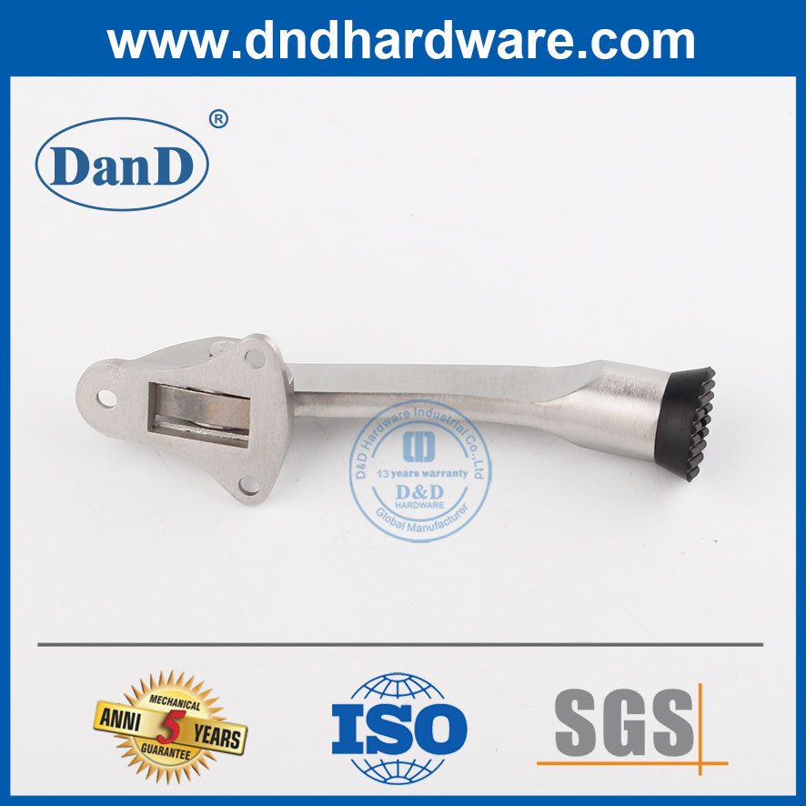 보안 도어 스톱 아연 합금 도어 홀더 새틴 니켈 도어 장착 도어 스톱-DDDS022