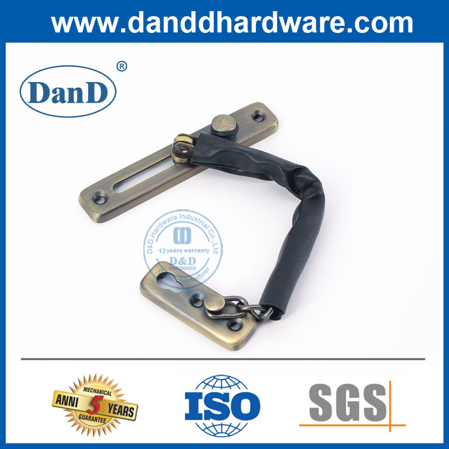 실내 체인 잠금 장치 스테인레스 스틸 앤티크 황동 체인 및 Lock-DDG004