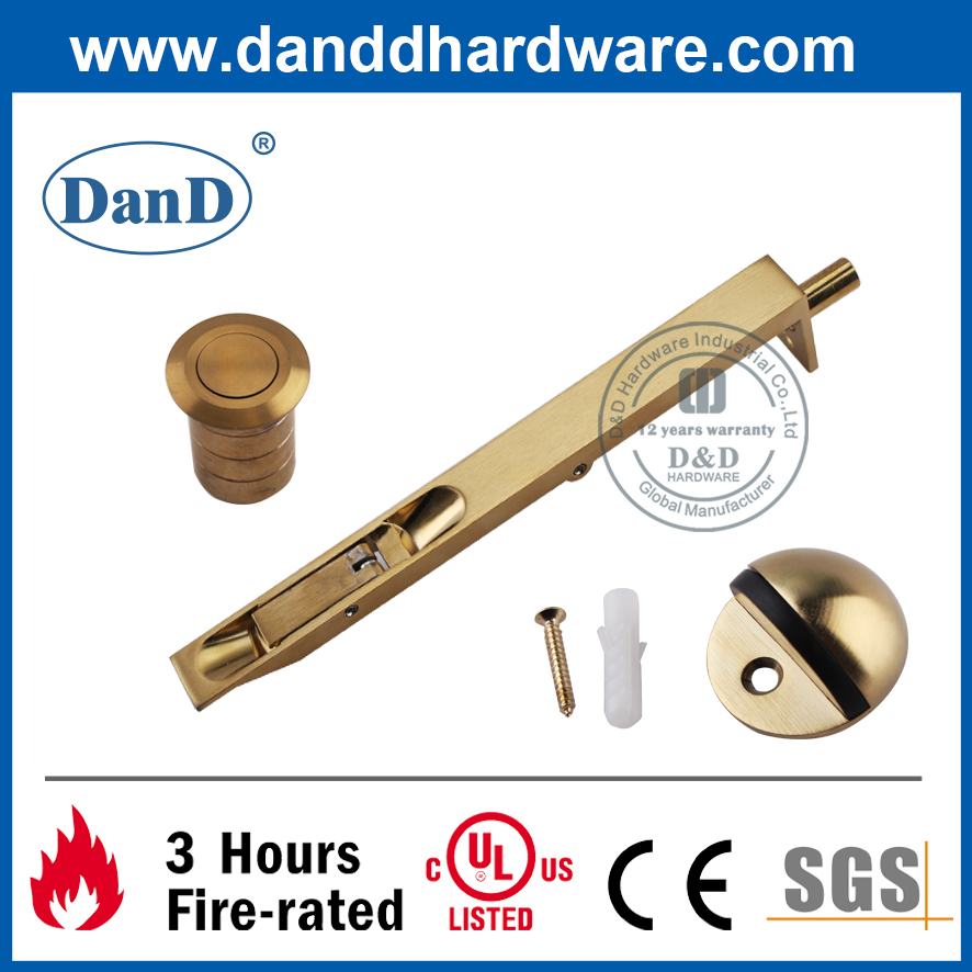 UL CE 인증서 화재 등급 나무로 되는 Door-DDDH003용 새틴 황동 건물 하드웨어