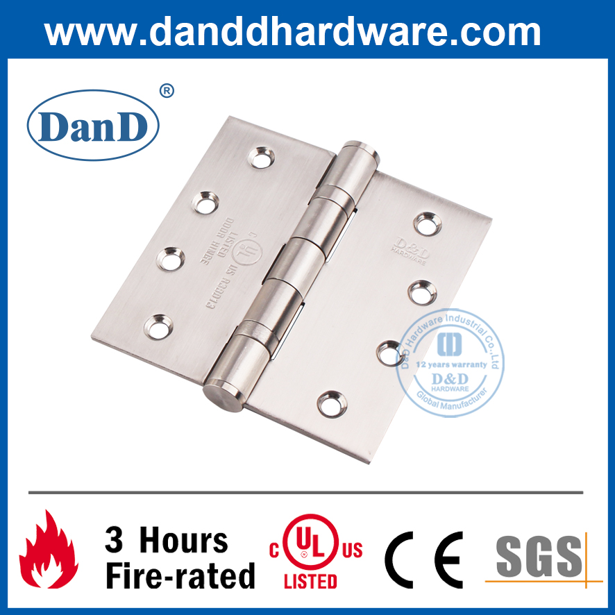 UL 인증-DDSS001-FR-4X4X3을 갖춘 4인치 스테인레스 스틸 304 화재 복합 도어 힌지