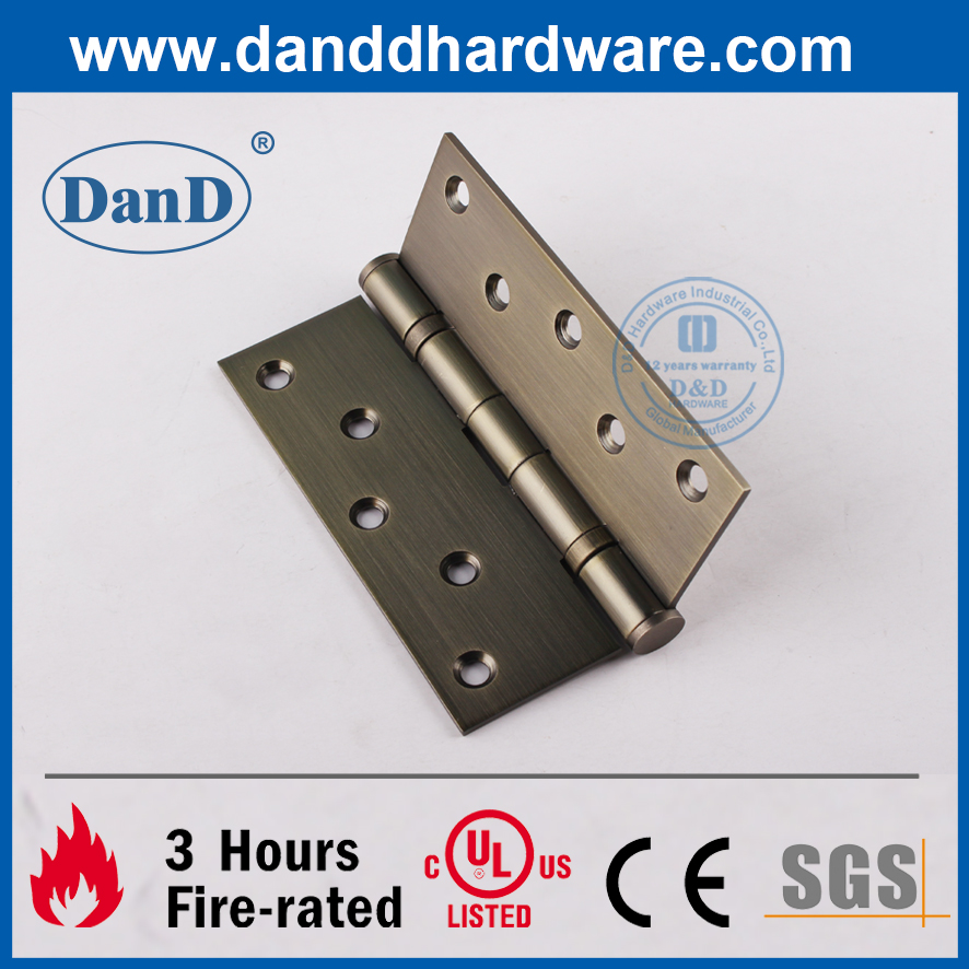 SS304 골동품 황동 볼 베어링 화재 나무 문 Hinge-DDSS011B-5X4X3