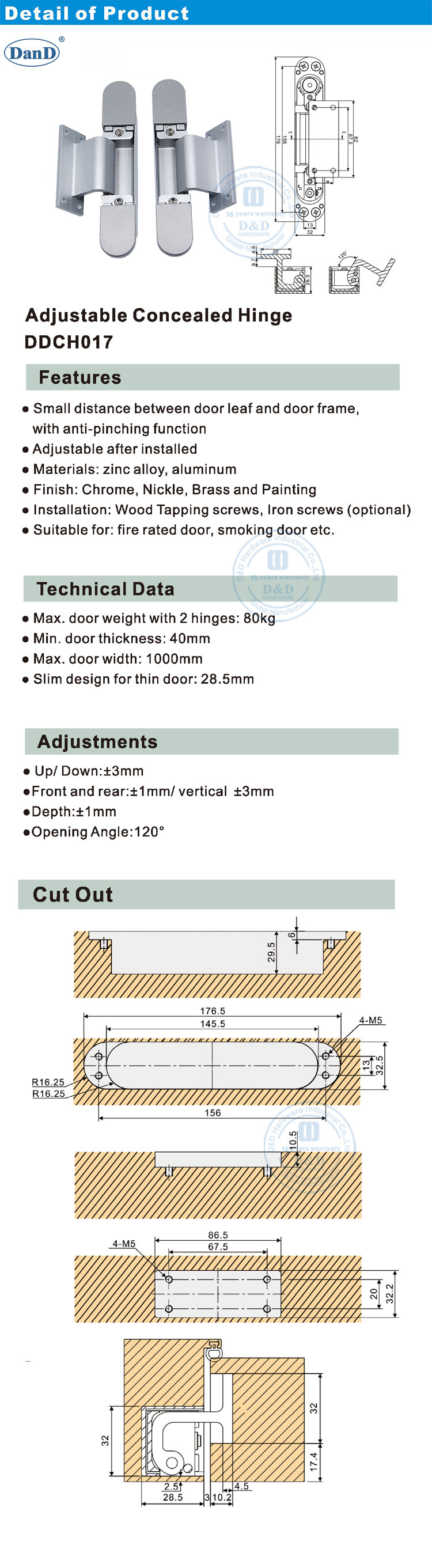 조절 가능한 힌지