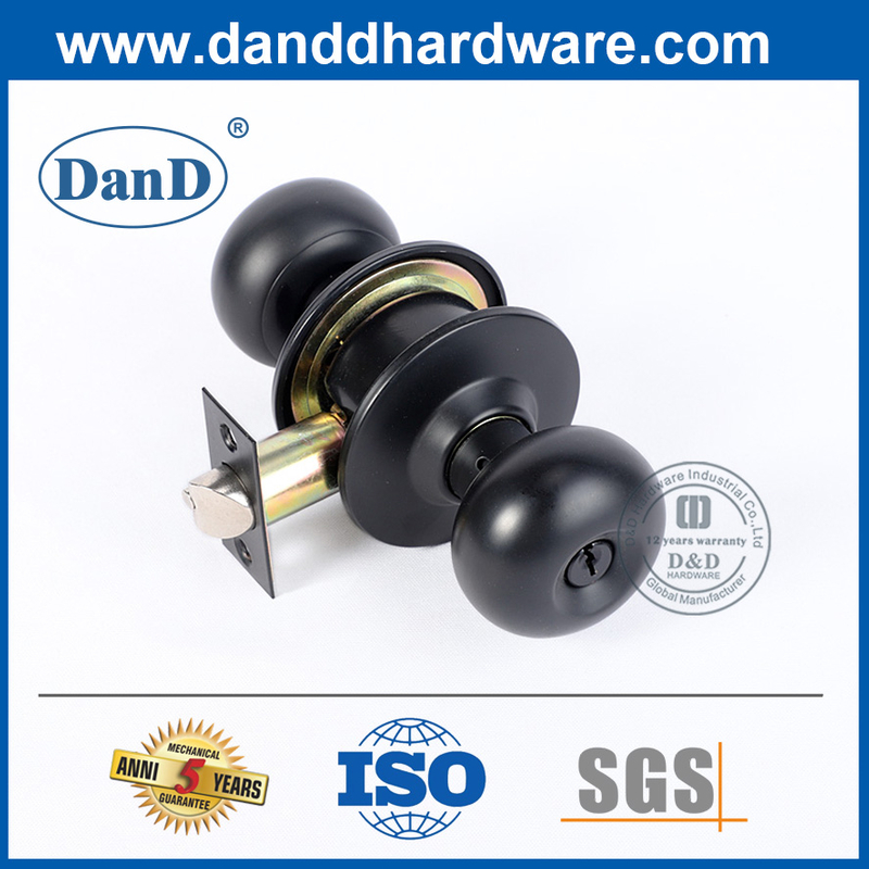 매트 블랙 아연 합금 도어 손잡이 잠금 장치 -DDLK068