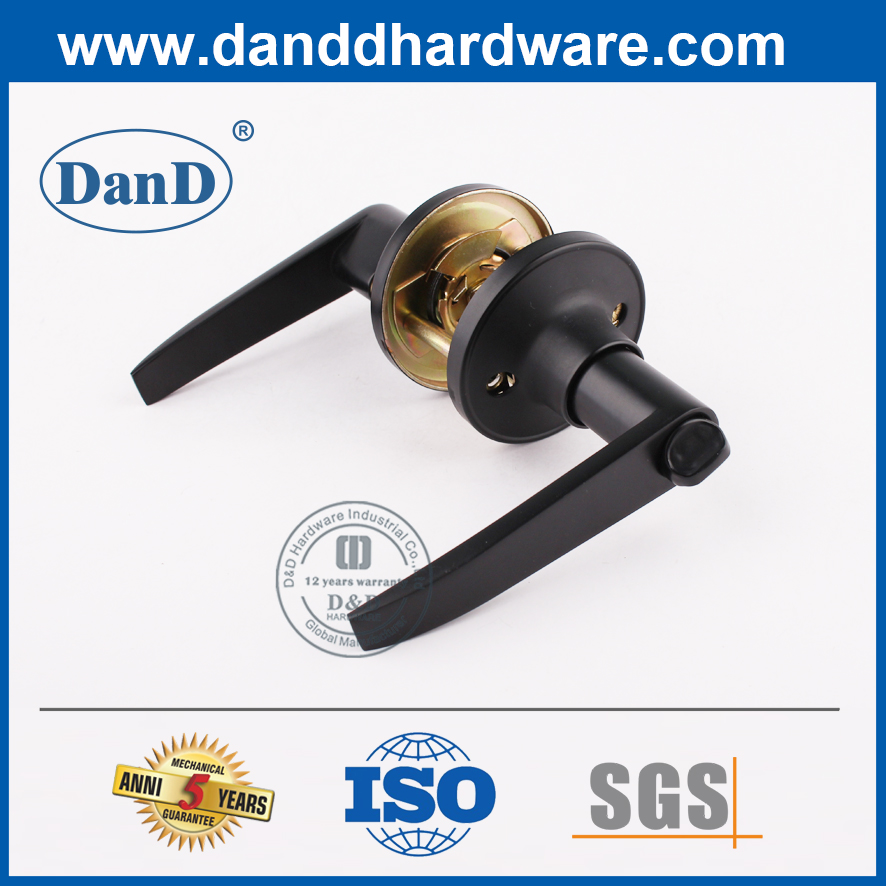 매트 블랙 아연 합금 사무용 기능 Lockset-DDLK094