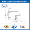 실린더 구멍이 있는 스테인레스 스틸 백플레이트 레버 핸들-DDTP003