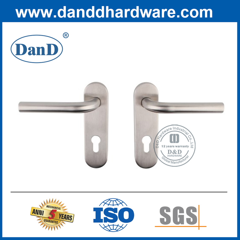 실린더 백플레이트-DDTP008이 포함된 스테인레스 스틸 장식 도어 핸들