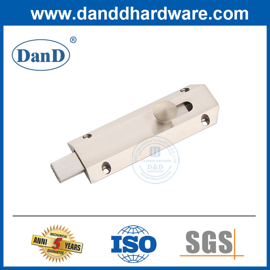 견고한 황동 표면 도어 볼트 슬라이딩 배럴 볼트 래치 잠금 장치-DDDB017