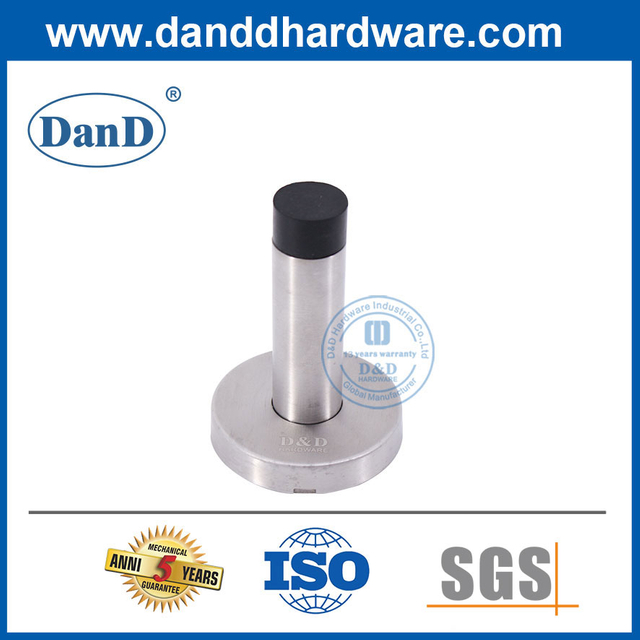 새틴 스테인레스 스틸 벽걸이형 75mm 내부 도어 스톱-DDDS016