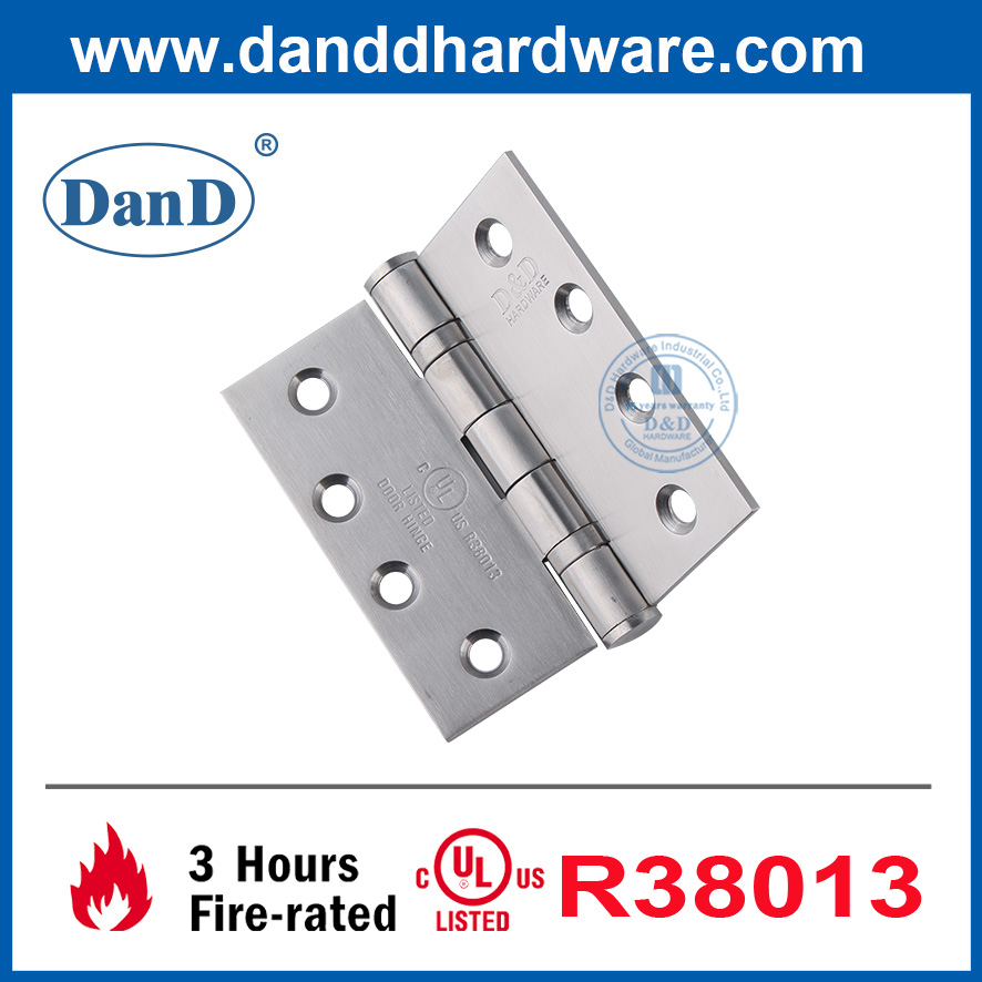 실버 도어 경첩 UL 인증 도어용 볼 베어링 경첩-DDSS001-FR-4X4X3.4