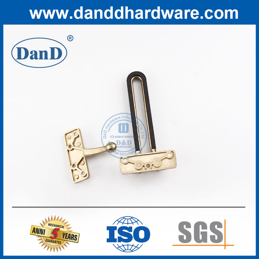 침실-DDDG008에 대한 세련된 황동 도어 가드 아연 합금 황금 도어 래치 가드