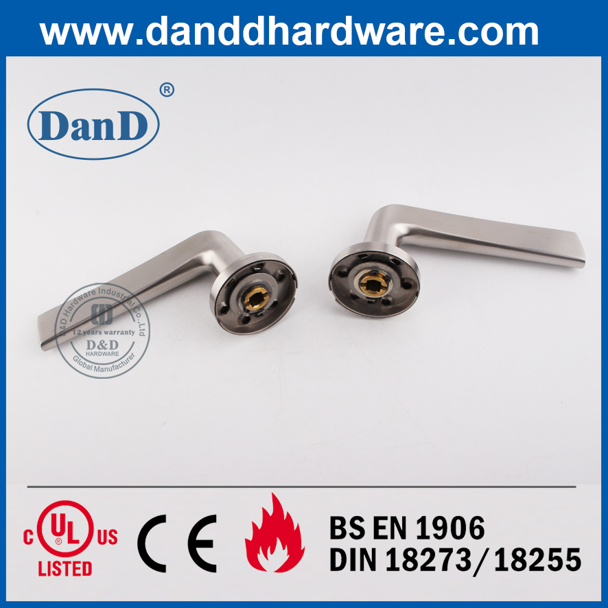 둥근 Rose-DDSH022의 현대 SS304 이중 전면 도어 레버 핸들