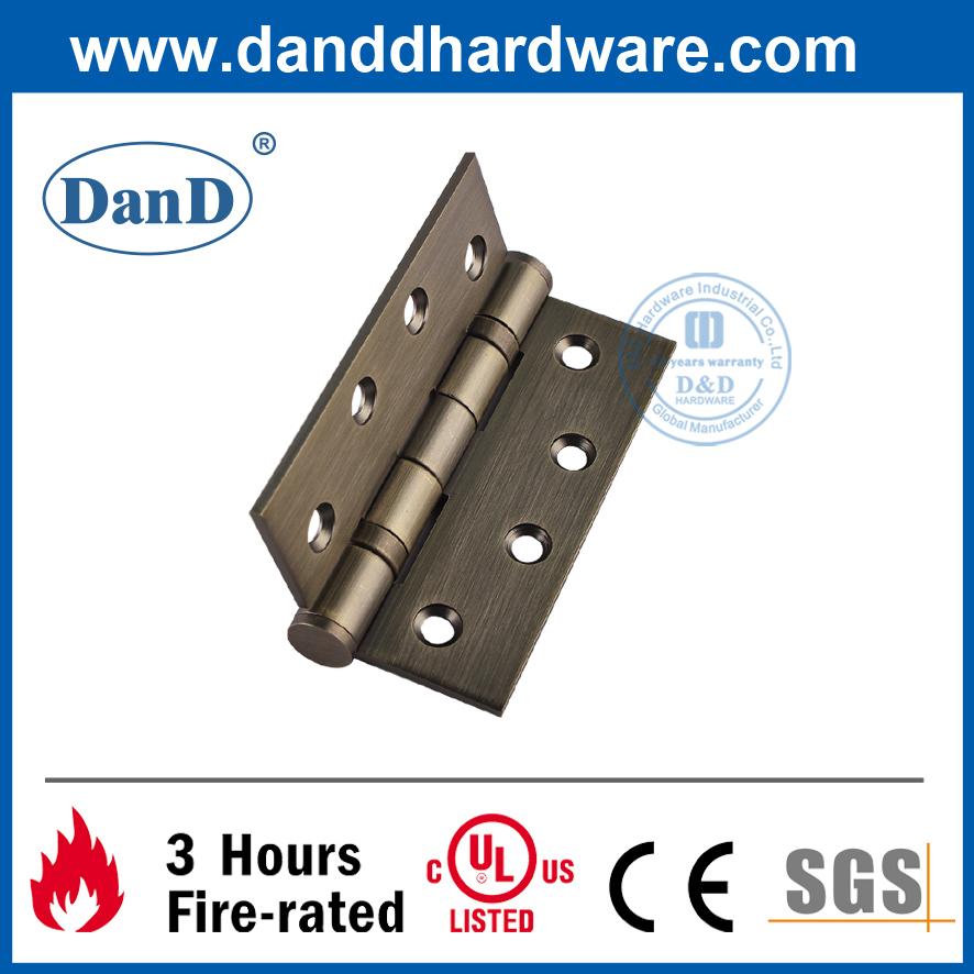 나무로 되는 Door-DDSS001-4X3X3용 4인치 SS201 앤티크 황동 화재 정격 경첩