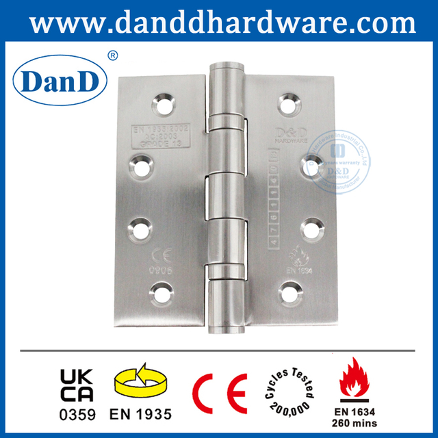4.5 인치 EN1634 Fire Mortise Grade 13 이중 볼 베어링 CE 도어 Hinge-DDSS001-CE