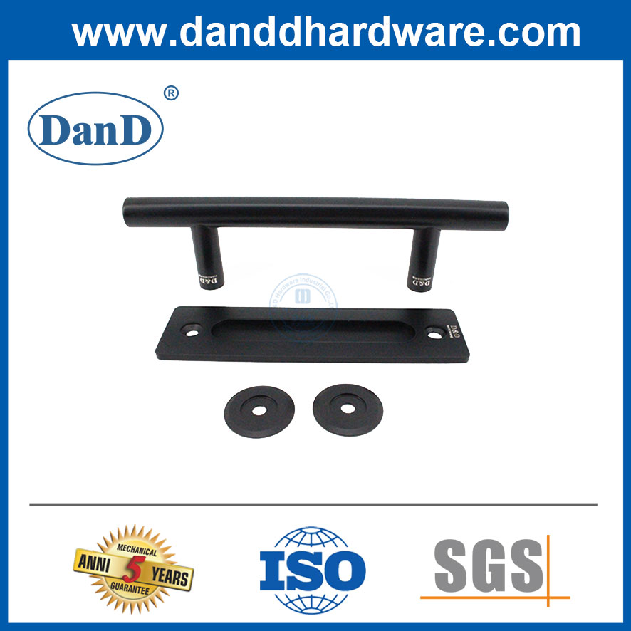 야외 헛간 문 핸들 매트 블랙 스테인레스 스틸 헛간 문 하드웨어 Handles-DDBD102