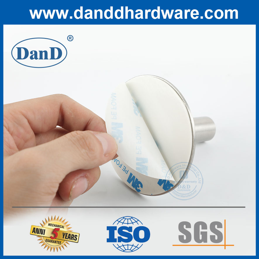 라운드 실버 자체 접착 레버 후크 욕실 도어 타월 Hooks-DDTC004