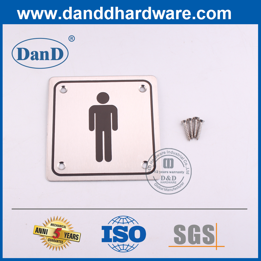 Hotel-DDSP001에 대한 뜨거운 판매 스테인레스 스틸 남성 화장실 표시 플레이트